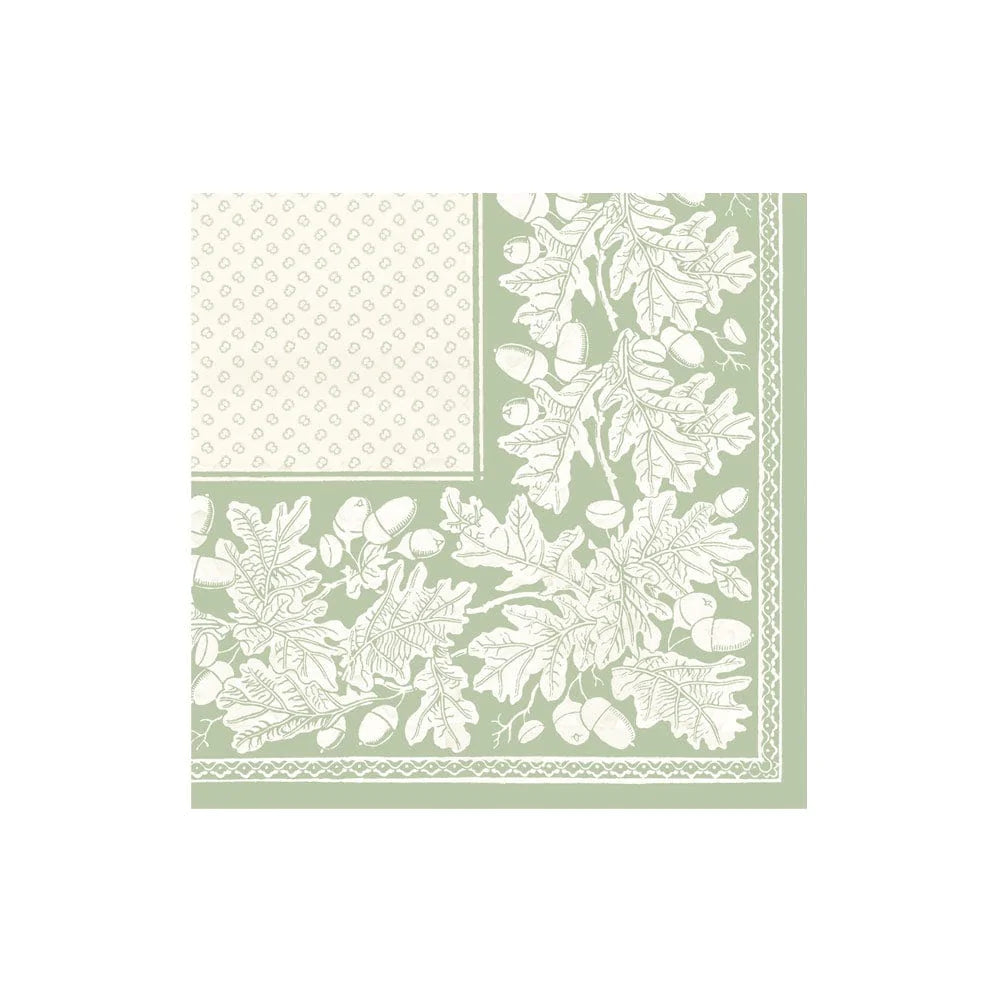 Caspari Oak Leaves & Acorns Paper Cocktail Napkins