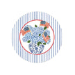 Caspari Flags & Hydrangeas Paper Dessert Plates
