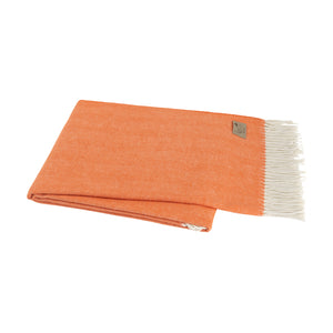 Lands Downunder Italian Herringbone Throw - Orange