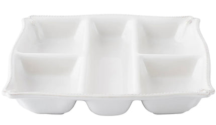 Juliska Berry & Thread Scallop Appetizer Platter- Whitewash